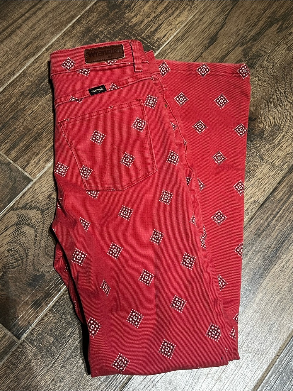 Wrangler Women’s Red Patterned Jeans